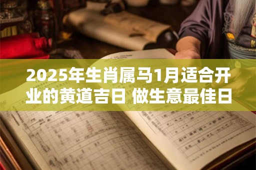 2025年生肖属马1月适合开业的黄道吉日 做生意最佳日子