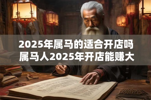2025年属马的适合开店吗 属马人2025年开店能赚大钱吗