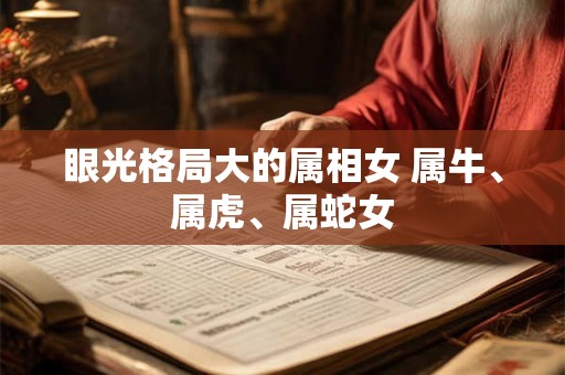 眼光格局大的属相女 属牛、属虎、属蛇女