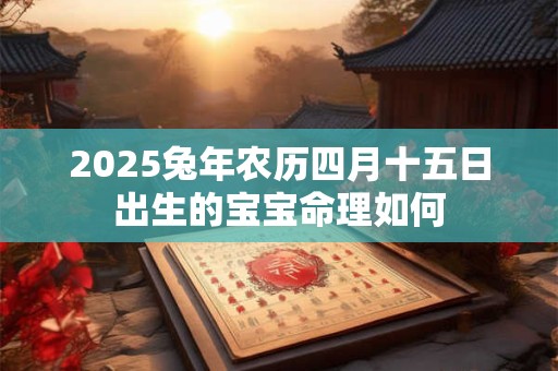 2025兔年农历四月十五日出生的宝宝命理如何