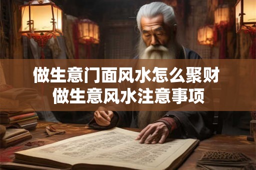 做生意门面风水怎么聚财 做生意风水注意事项