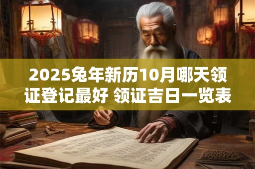 2025兔年新历10月哪天领证登记最好 领证吉日一览表