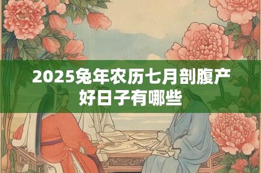 2025兔年农历七月剖腹产好日子有哪些 2025兔年农历七月剖腹产好日子有哪些