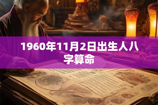 1960年11月2日出生人八字算命