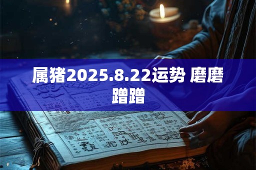 属猪2025.8.22运势 磨磨蹭蹭