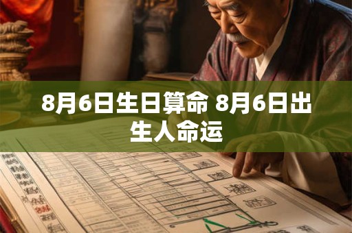 8月6日生日算命 8月6日出生人命运
