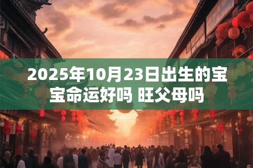 2025年10月23日出生的宝宝命运好吗 旺父母吗