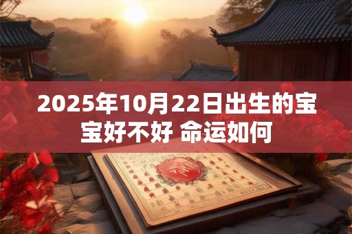 2025年10月22日出生的宝宝好不好 命运如何