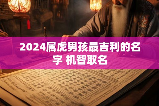 2024属虎男孩最吉利的名字 机智取名