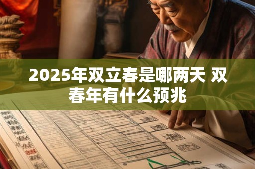 2025年双立春是哪两天 双春年有什么预兆