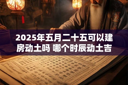 2025年五月二十五可以建房动土吗 哪个时辰动土吉利