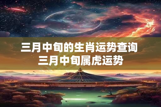 三月中旬的生肖运势查询 三月中旬属虎运势