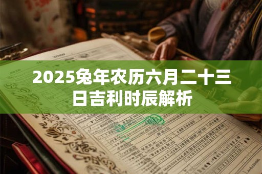 2025兔年农历六月二十三日吉利时辰解析