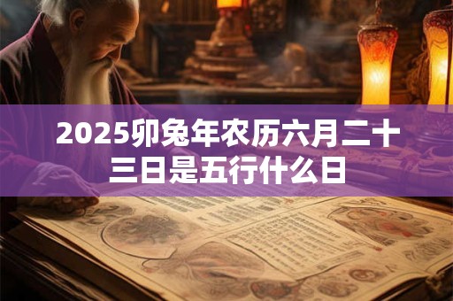 2025卯兔年农历六月二十三日是五行什么日