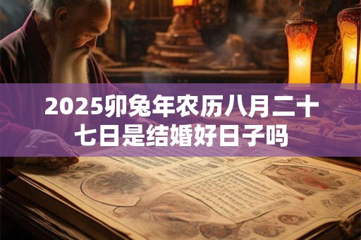2025卯兔年农历八月二十七日是结婚好日子吗