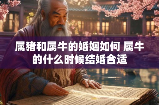 属猪和属牛的婚姻如何 属牛的什么时候结婚合适