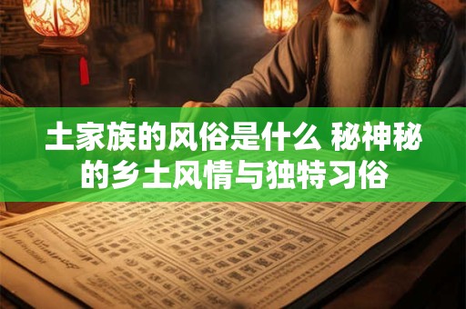 土家族的风俗是什么 秘神秘的乡土风情与独特习俗