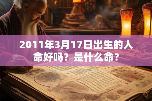 2011年3月17日出生的人命好吗？是什么命？