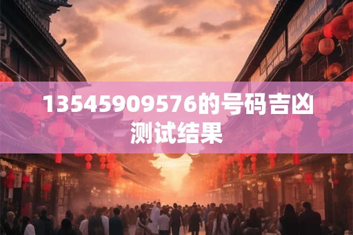 13545909576的号码吉凶测试结果