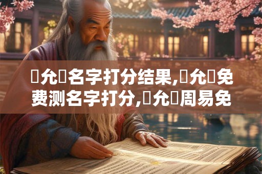 鄭允蓮名字打分结果,鄭允蓮免费测名字打分,鄭允蓮周易免费测名字打分