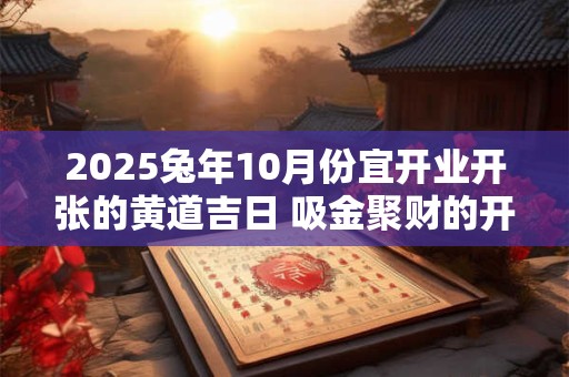 2025兔年10月份宜开业开张的黄道吉日 吸金聚财的开业吉日