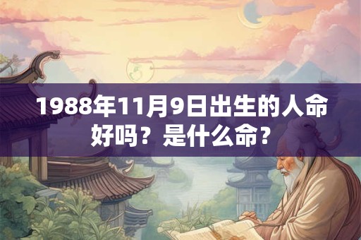 1988年11月9日出生的人命好吗？是什么命？