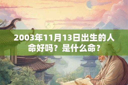 2003年11月13日出生的人命好吗？是什么命？