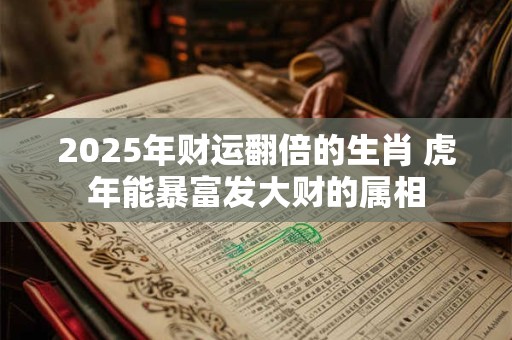 2025年财运翻倍的生肖 虎年能暴富发大财的属相