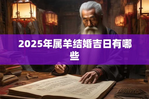 2025年属羊结婚吉日有哪些