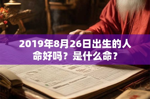 2019年8月26日出生的人命好吗？是什么命？