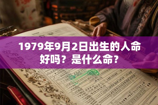 1979年9月2日出生的人命好吗？是什么命？