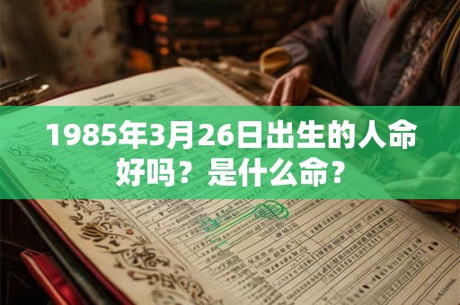 1985年3月26日出生的人命好吗？是什么命？