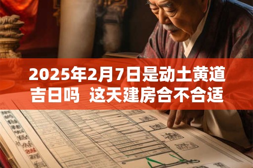 2025年2月7日是动土黄道吉日吗  这天建房合不合适