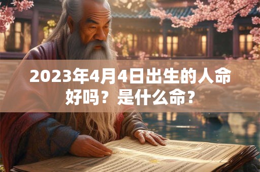 2023年4月4日出生的人命好吗？是什么命？