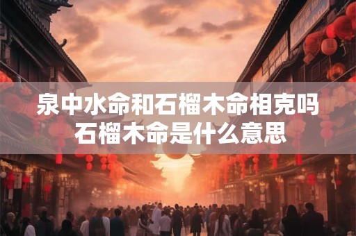 泉中水命和石榴木命相克吗 石榴木命是什么意思