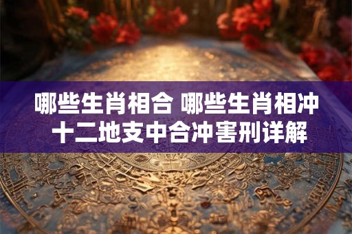 哪些生肖相合 哪些生肖相冲 十二地支中合冲害刑详解