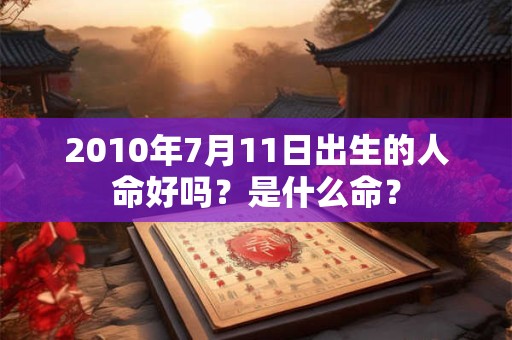 2010年7月11日出生的人命好吗？是什么命？