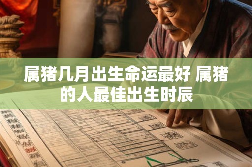 属猪几月出生命运最好 属猪的人最佳出生时辰