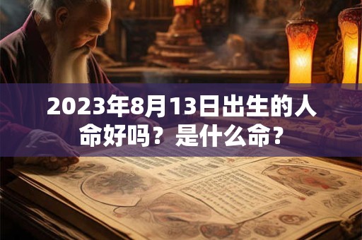 2023年8月13日出生的人命好吗？是什么命？