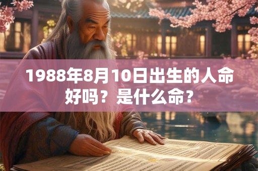 1988年8月10日出生的人命好吗？是什么命？