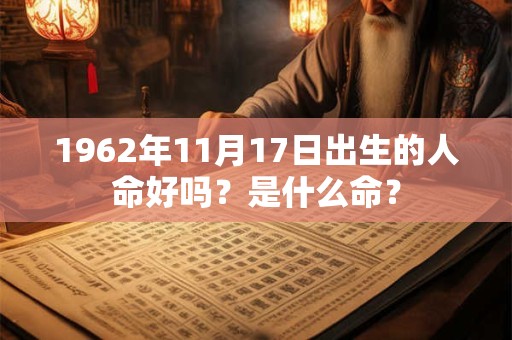 1962年11月17日出生的人命好吗？是什么命？