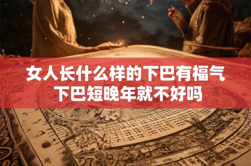 女人长什么样的下巴有福气 下巴短晚年就不好吗