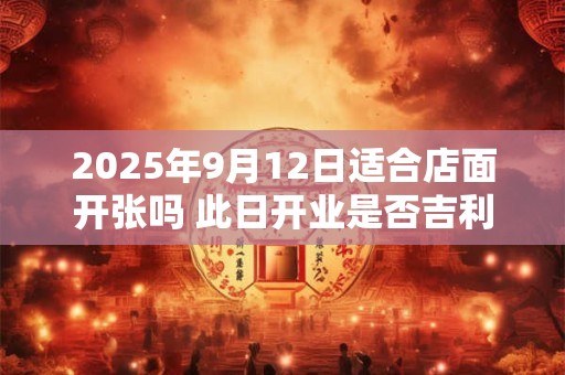 2025年9月12日适合店面开张吗 此日开业是否吉利