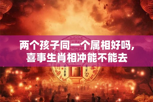 两个孩子同一个属相好吗,喜事生肖相冲能不能去