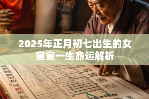 2025年正月初七出生的女宝宝一生命运解析
