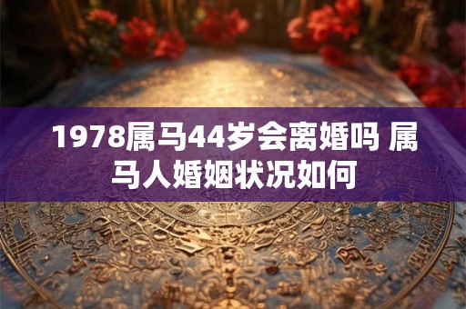1978属马44岁会离婚吗 属马人婚姻状况如何 1978属马44岁会离婚吗 属马人婚姻状况如何