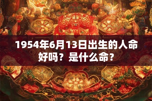 1954年6月13日出生的人命好吗？是什么命？
