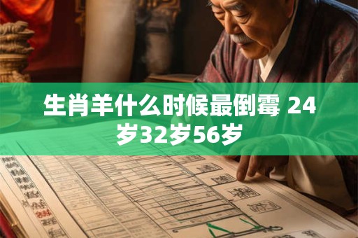 生肖羊什么时候最倒霉 24岁32岁56岁