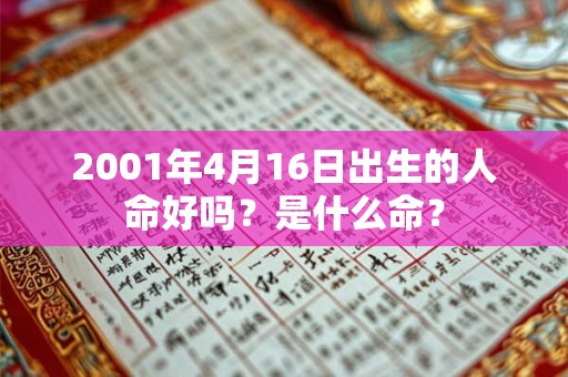 2001年4月16日出生的人命好吗？是什么命？