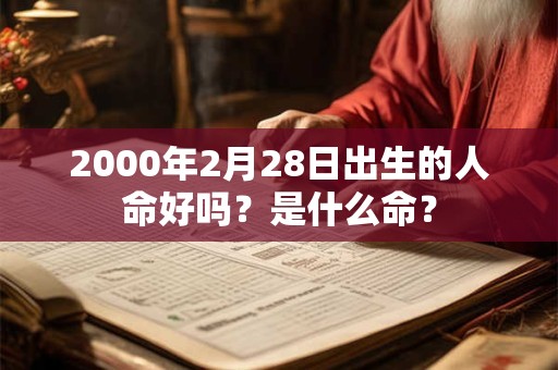 2000年2月28日出生的人命好吗？是什么命？